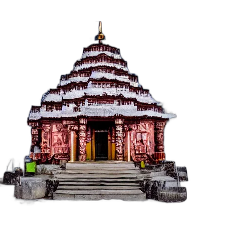 building, 3d render, concept art, photorealistic, pixel art, temple, antarctic, jungle transparent PNG cut-out