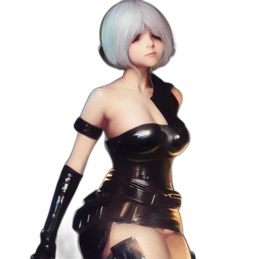 dress, weapon, robot, staff transparent PNG cut-out