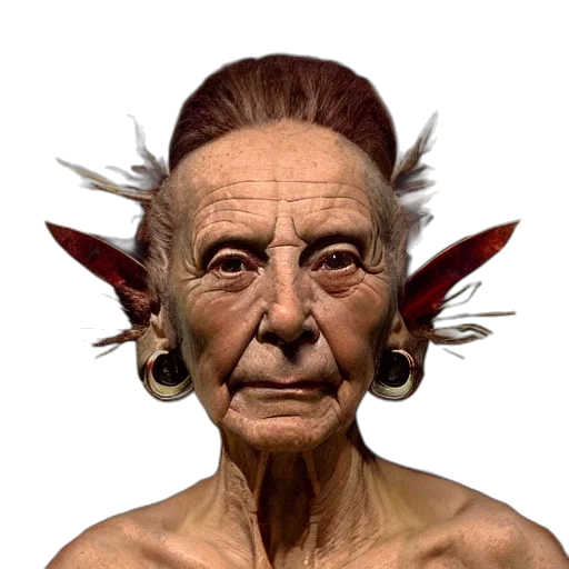 face, mask, creature, staff transparent PNG cut-out