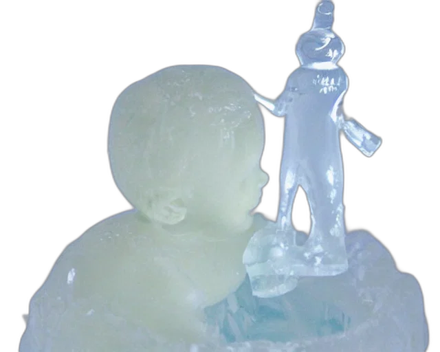 bottle, staff, 3d render, vaporwave, concept art, photorealistic, snow, outer space transparent PNG cut-out
