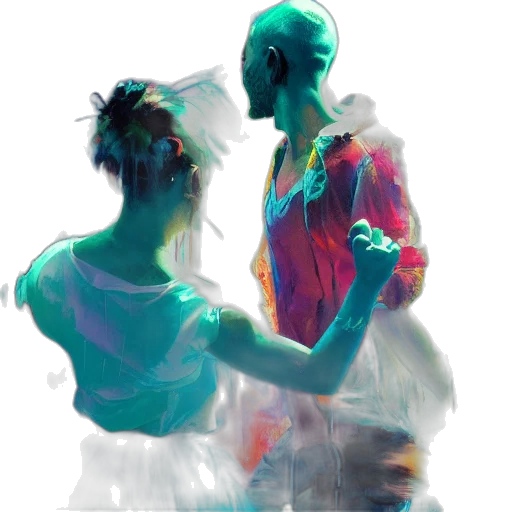 mask, jacket, robot, face, concept art, cyberpunk, vaporwave, watercolor transparent PNG cut-out