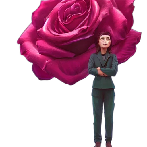 flower, jacket, concept art, 3d render, pixel art, vaporwave, red, closeup transparent PNG cut-out