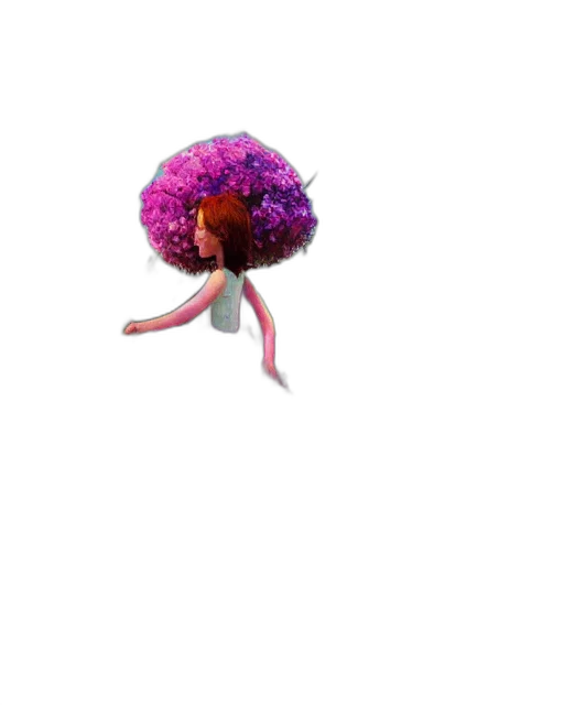 hair, flower, hat, creature transparent PNG cut-out