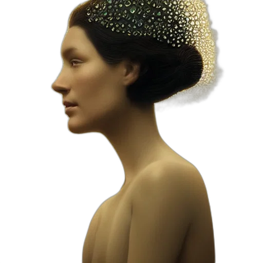 hat, crown, jewelry, hair, 3d render, photorealistic, concept art, full transparent PNG cut-out