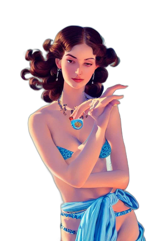 jewelry, dress, crown, fantasy art, photorealistic, concept art, cartoon, blue transparent PNG cut-out