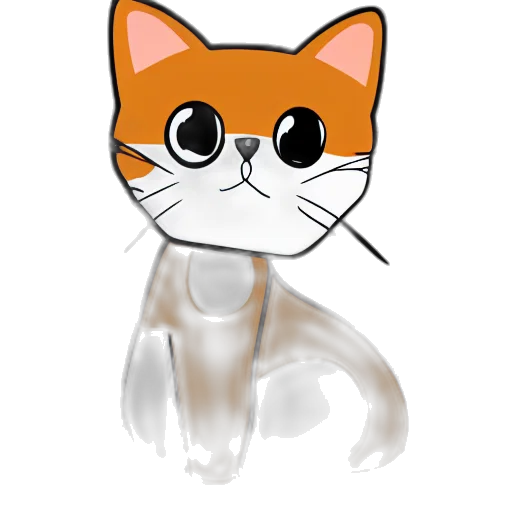 staff, animal, face, cartoon, pixel art, photorealistic, concept art, cat transparent PNG cut-out
