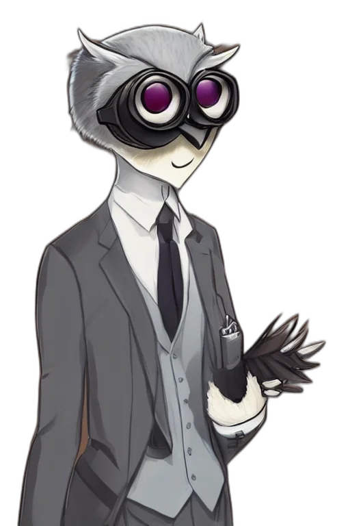 staff, mask, creature, jacket, concept art, cartoon, pixel art, anime transparent PNG cut-out