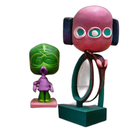 robot, mask, creature, staff transparent PNG cut-out