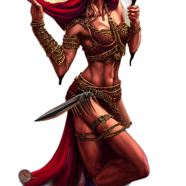 sword, staff, fantasy art, concept art, comic book art, pixel art, red, arabian transparent PNG cut-out