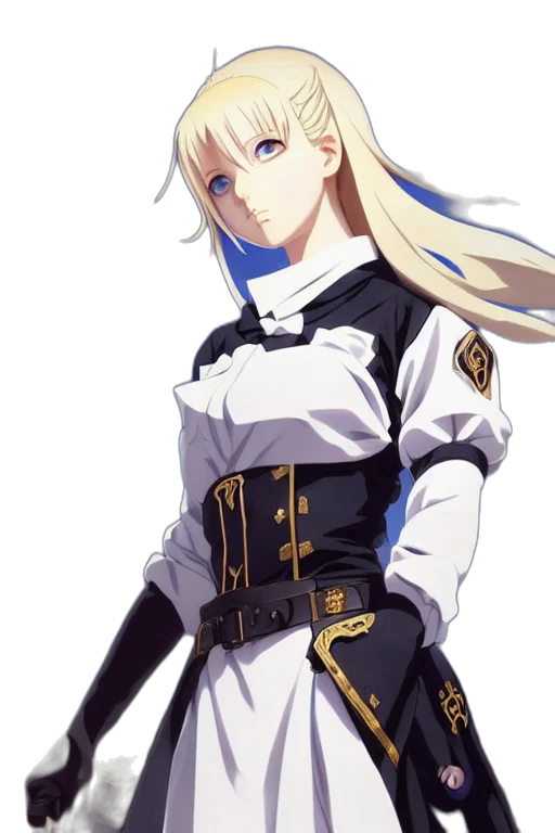 staff, dress, sword, jacket, anime, concept art, fantasy art, pixel art transparent PNG cut-out