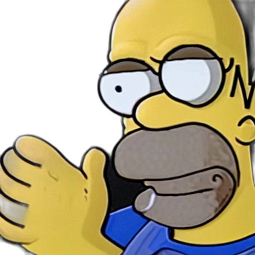 cartoon, photorealistic, realistic, homer, simpson transparent PNG cut-out