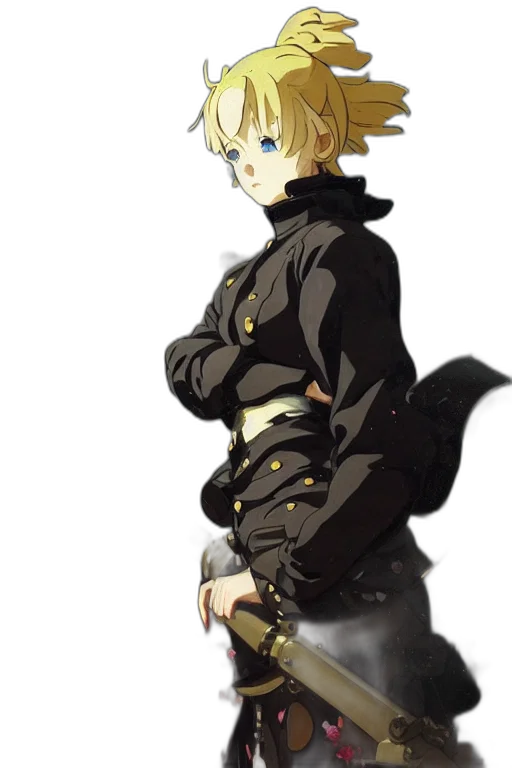 jacket, staff, dragon, dress transparent PNG cut-out