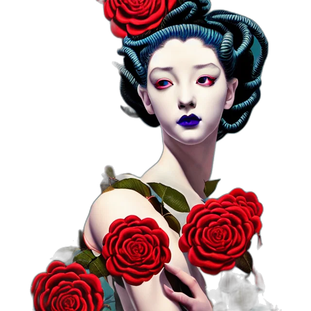 flower, crown, dress, face transparent PNG cut-out