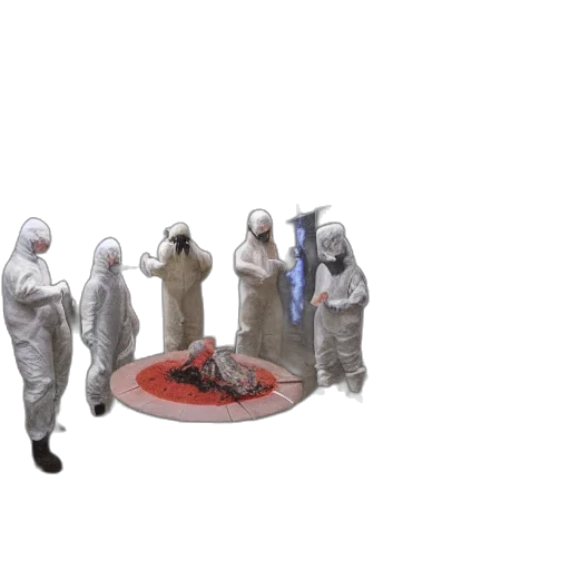jacket, mask, staff, concept art, outer space, wide, shot, photo transparent PNG cut-out