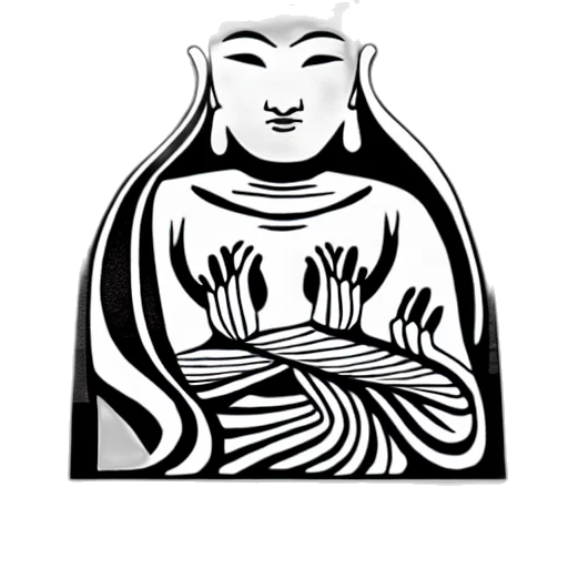 mask, pencil sketch, zen, ink transparent PNG cut-out