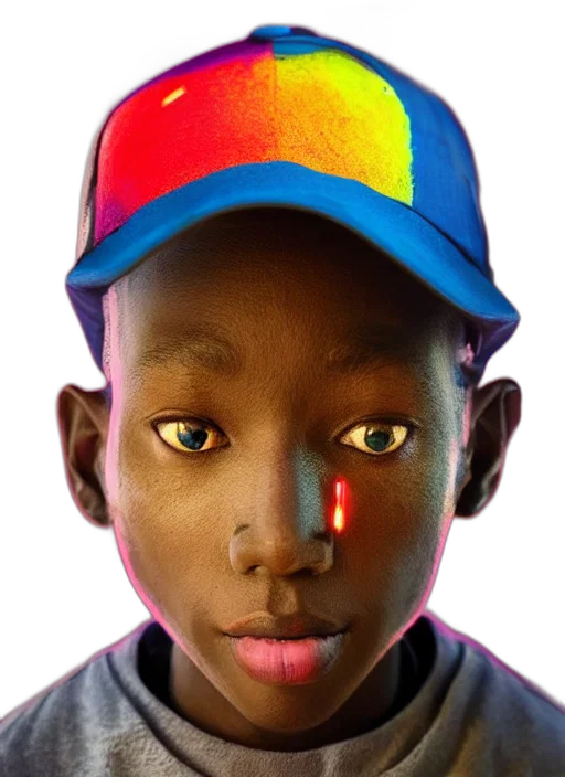 face, hat, mask, robot, photorealistic, 3d render, concept art, cartoon transparent PNG cut-out