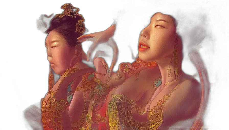 fantasy art, concept art, photorealistic, oil painting transparent PNG cut-out