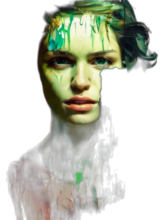 face, mask, creature, crown transparent PNG cut-out