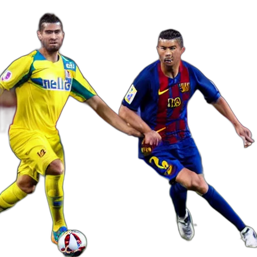 pixel art, ronaldo, beard, blond, hair, barcelona, jersey transparent PNG cut-out