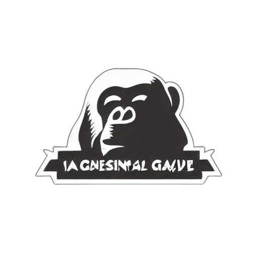 concept art, pixel art, logo, illustrated, ape, video, game, company transparent PNG cut-out