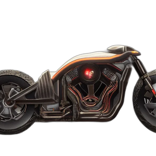 concept art, 3d render, photorealistic, comic book art, blade, runner, harley, davidson transparent PNG cut-out
