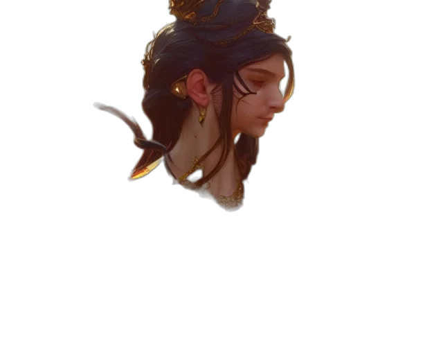crown, jewelry, face, mask, concept art, fantasy art, pixel art, oil painting transparent PNG cut-out