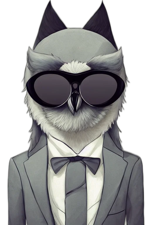 mask, jacket, staff, animal, cartoon, concept art, pixel art, fantasy art transparent PNG cut-out