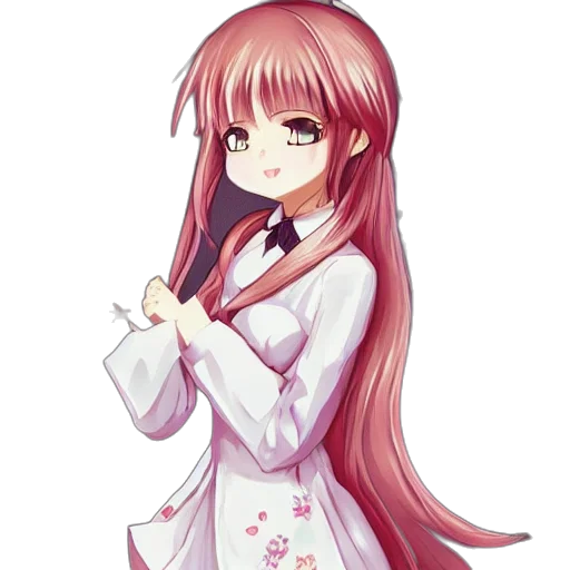staff, dress, jacket, hair transparent PNG cut-out