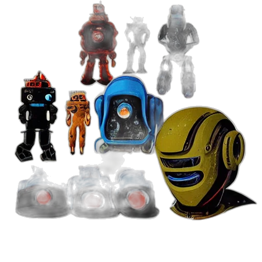 robot, concept art, 3d render, outer space transparent PNG cut-out