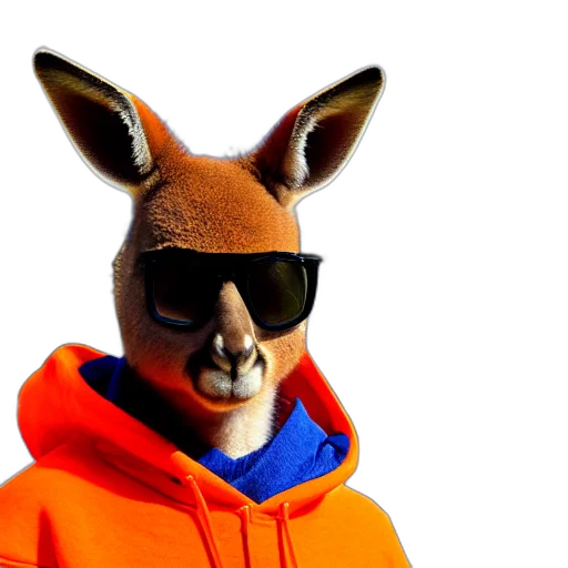 jacket, animal, mask, hat, 3d render, concept art, photorealistic, portrait transparent PNG cut-out