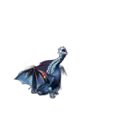 dragon, animal, creature, staff transparent PNG cut-out