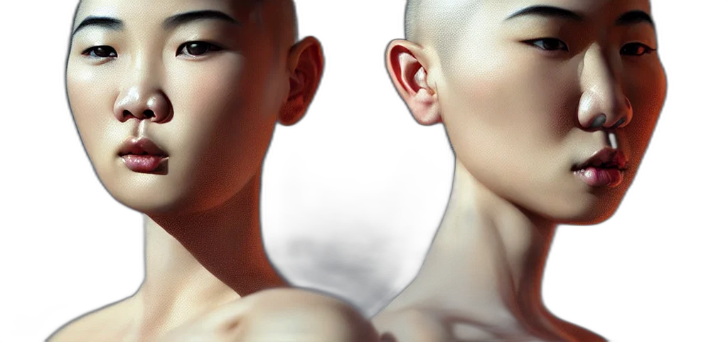 face, mask, photorealistic, 3d render, concept art, fantasy art, buzz, cut transparent PNG cut-out