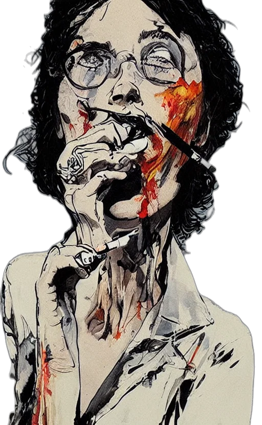 face, mask, comic book art, watercolor, concept art, photorealistic, fire, dark transparent PNG cut-out
