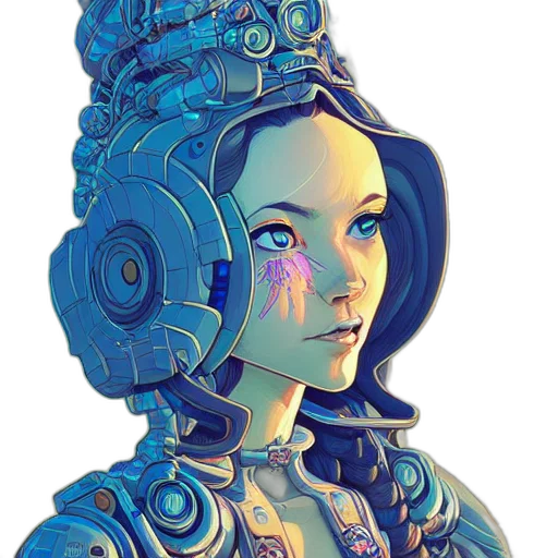 robot, face, mask, cyberpunk, concept art, fantasy art, pixel art, outer space transparent PNG cut-out