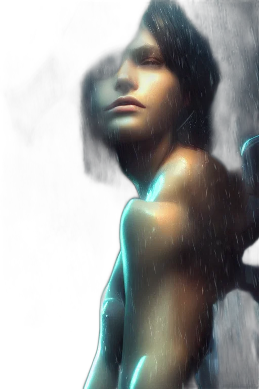 face, robot, umbrella, creature transparent PNG cut-out