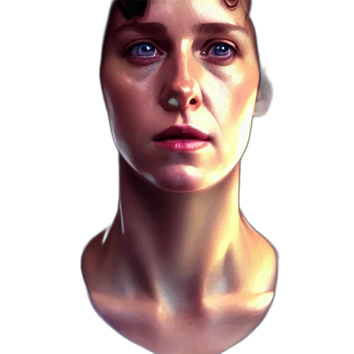 face, mask, robot, creature, photorealistic, 3d render, concept art, fantasy art transparent PNG cut-out