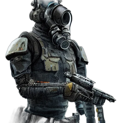 robot, mask, weapon, staff transparent PNG cut-out