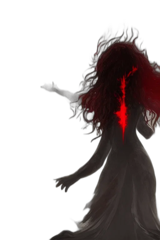 hair, dress, concept art, 3d render transparent PNG cut-out