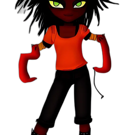 staff, creature, mask, hair, cartoon, concept art, 3d render, pixel art transparent PNG cut-out
