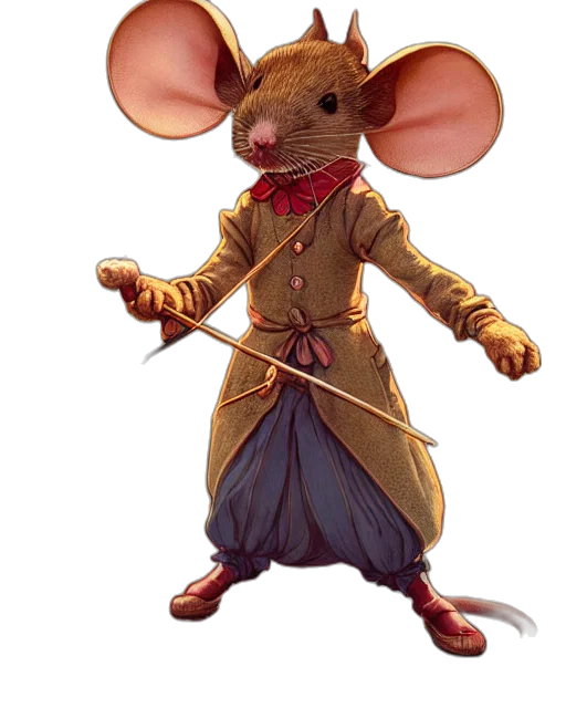 staff, animal, jacket, concept art, fantasy art, 3d render, photorealistic, anthropomorphic transparent PNG cut-out