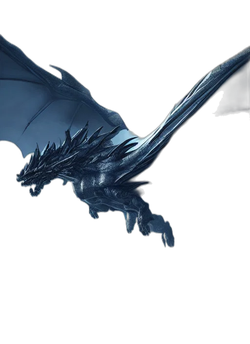 dragon, sword, weapon, creature, 3d render, concept art, fantasy art, photorealistic transparent PNG cut-out