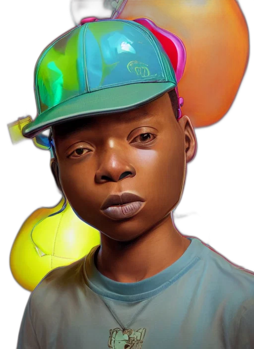 hat, face, mask, creature, photorealistic, concept art, 3d render, fantasy art transparent PNG cut-out
