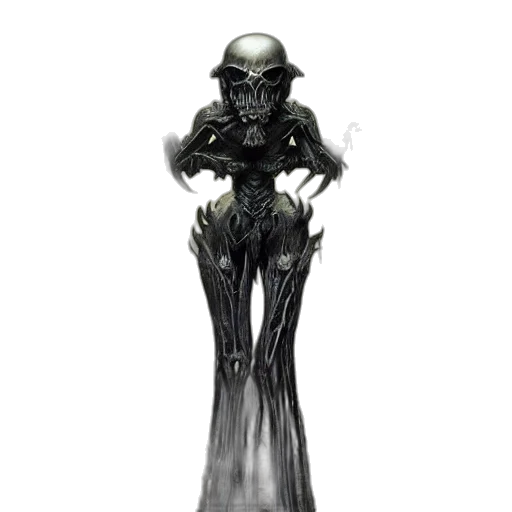 creature, robot, dress, staff transparent PNG cut-out