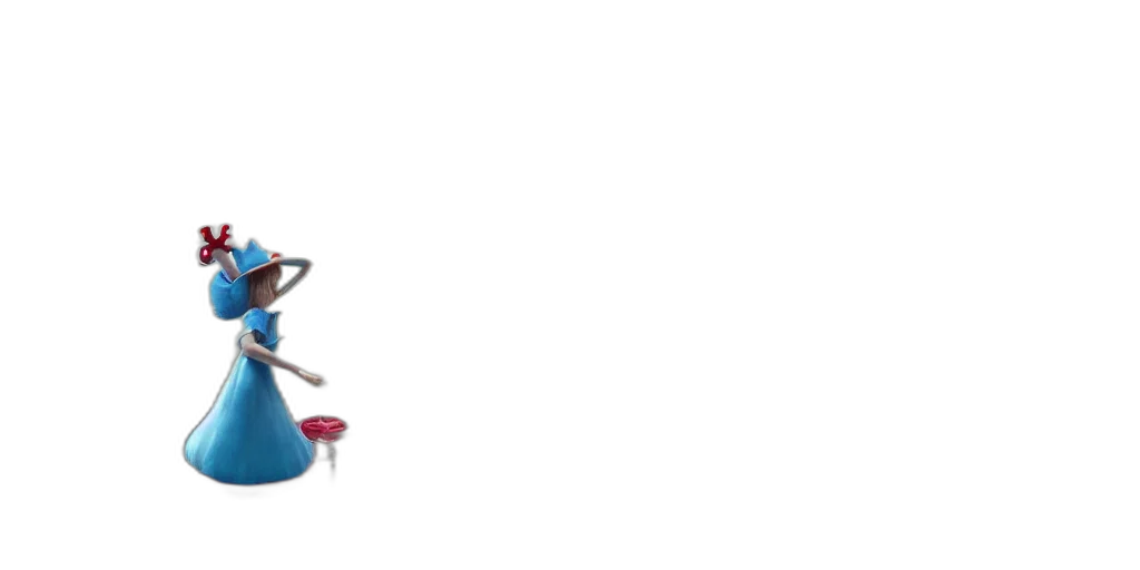 staff, umbrella, weapon, shoes, concept art, cartoon, blue, alice transparent PNG cut-out