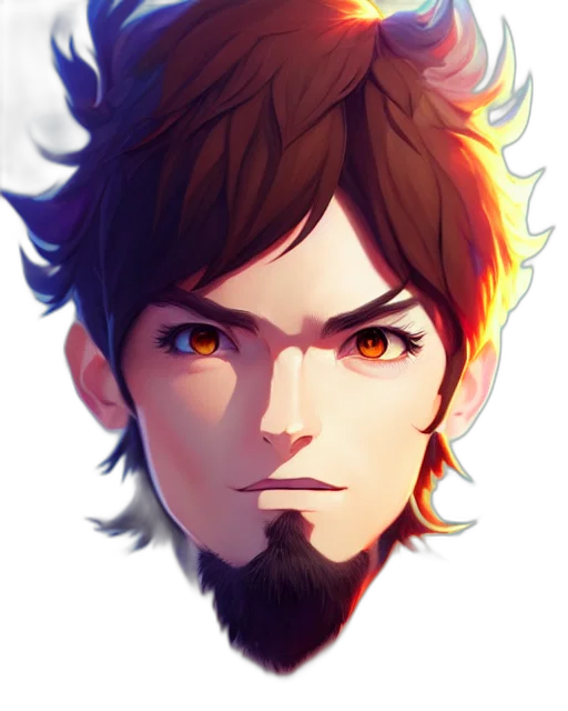 face, staff, mask, crown, anime, pixel art, concept art, cartoon transparent PNG cut-out