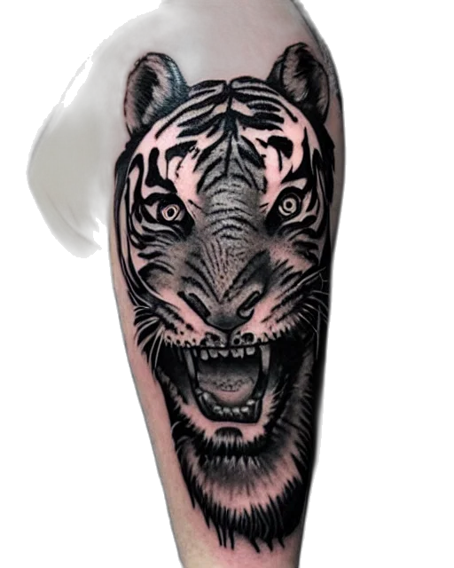 animal, photorealistic, fantasy art, concept art, cartoon, monochrome, tattoo, design transparent PNG cut-out