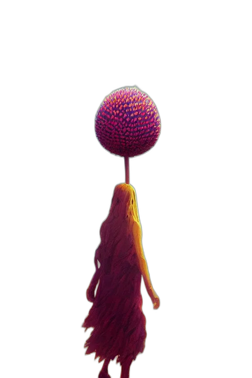 staff, hair, umbrella, jewelry, 3d render, concept art, photorealistic, fantasy art transparent PNG cut-out