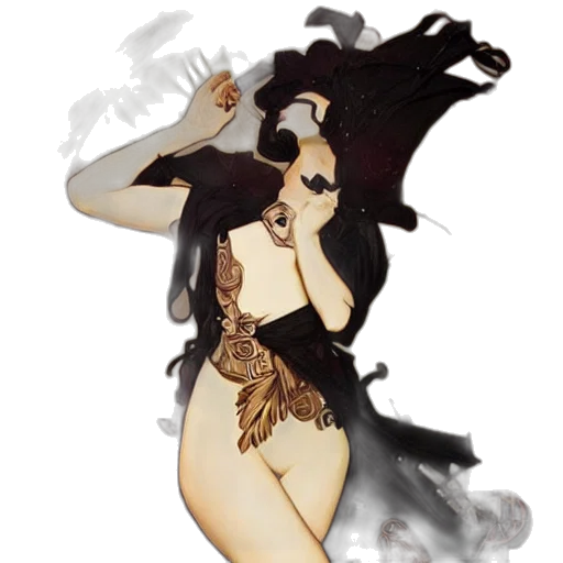 dress, mask, fantasy art, concept art transparent PNG cut-out