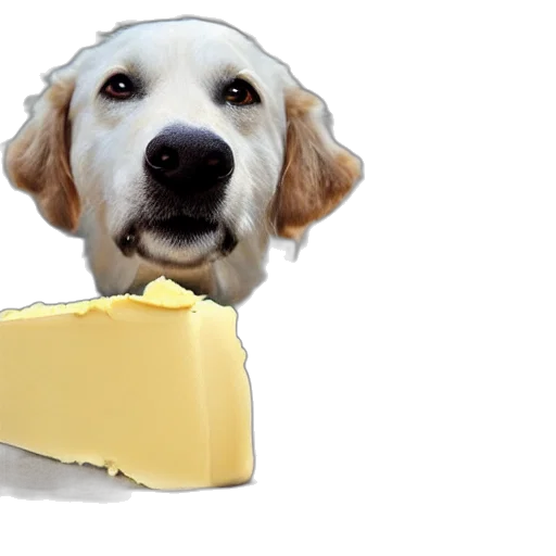 food, animal, face, creature, photorealistic, 3d render, golden, dog transparent PNG cut-out