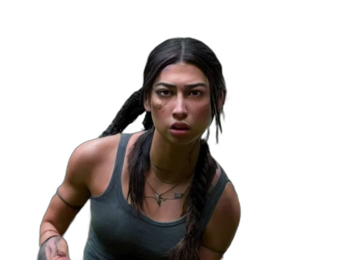 face, weapon, staff, mask, concept art, photorealistic, cyberpunk, 3d render transparent PNG cut-out